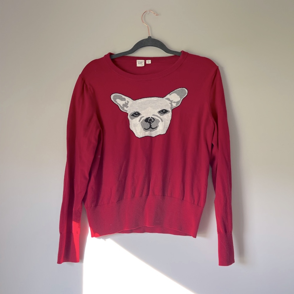 Red Frenchie Gap Sweater